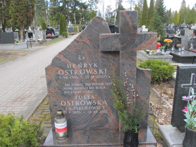 Julia Ostrowska 1926 Piaseczno - Grobonet - Wyszukiwarka osób pochowanych