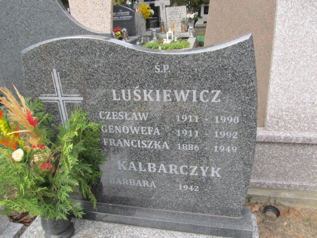 Genowefa Luśkiewicz 1911 Piaseczno - Grobonet - Wyszukiwarka osób pochowanych